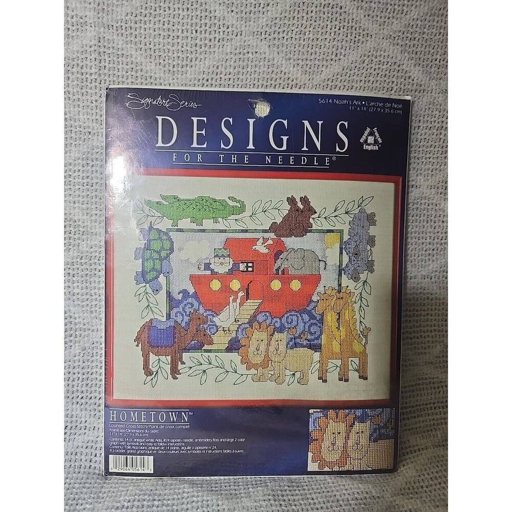 Designs For The Needle Counted Cross Stitch Kit Noah's Ark 11x14